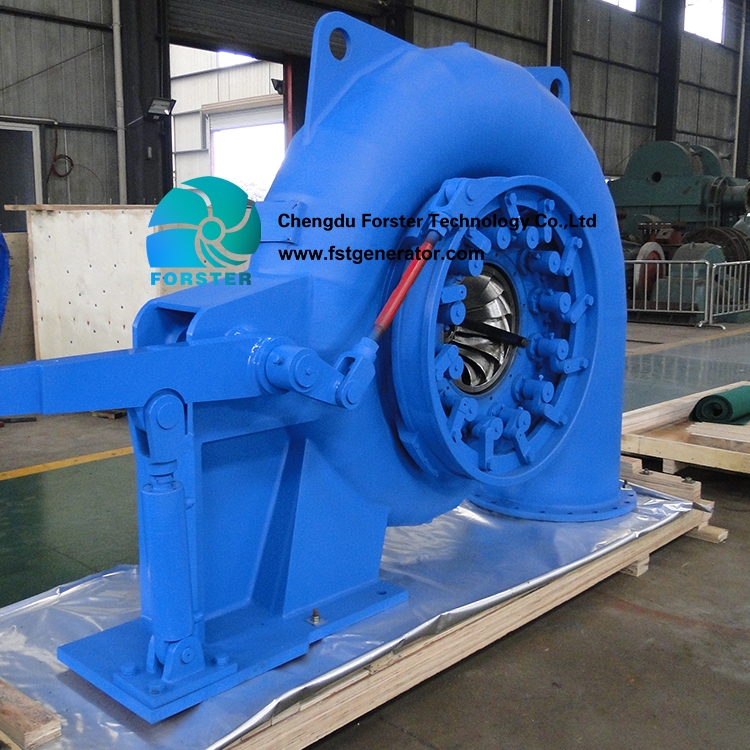 Low Head 100KW - 2000KW Water Turbine Generator Equipped with moving Guide Vane Regulating Automatic System to Monitor
